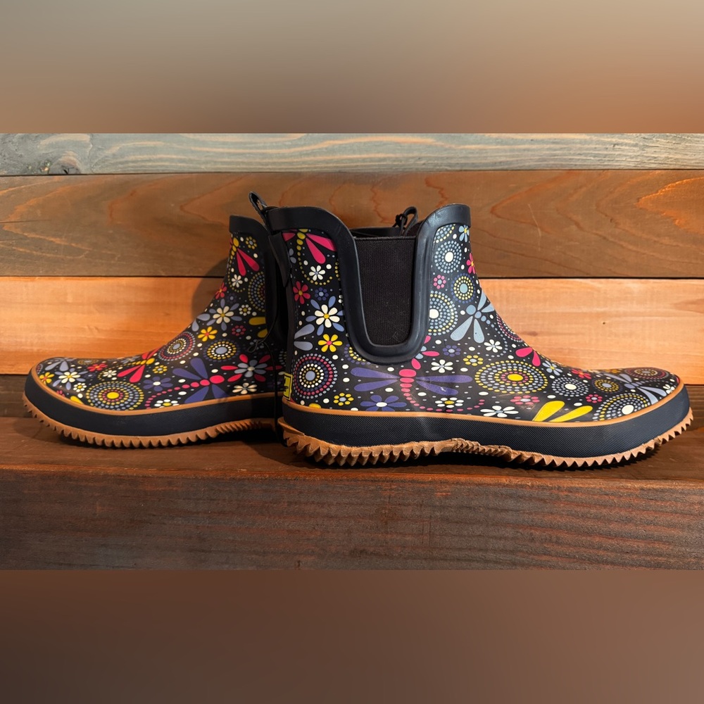 Western Chief Size 10 M CHELSEA RAIN BOOT Blue Dragonflies New Women's Shoes